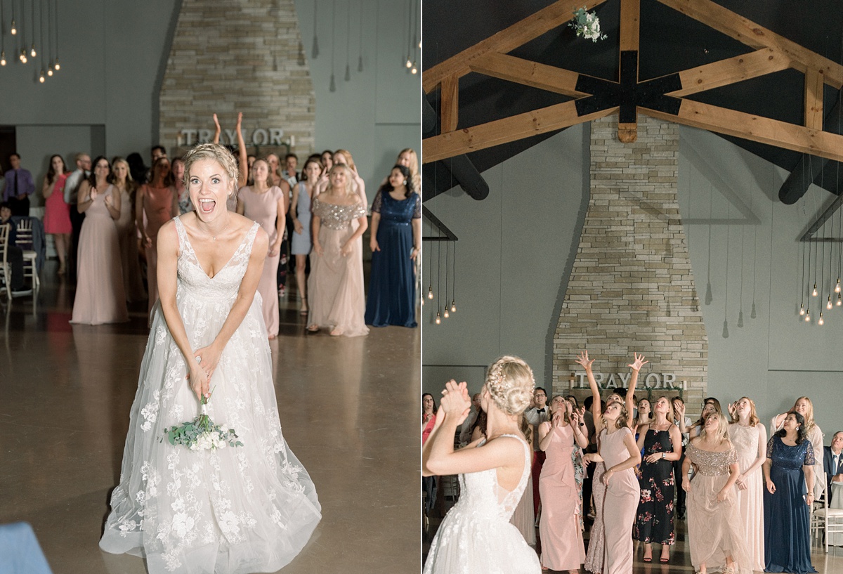 Canyonwood Ridge Dripping Springs wedding by Light and Airy Austin wedding photographer Tara Lyons Photography bouquet toss