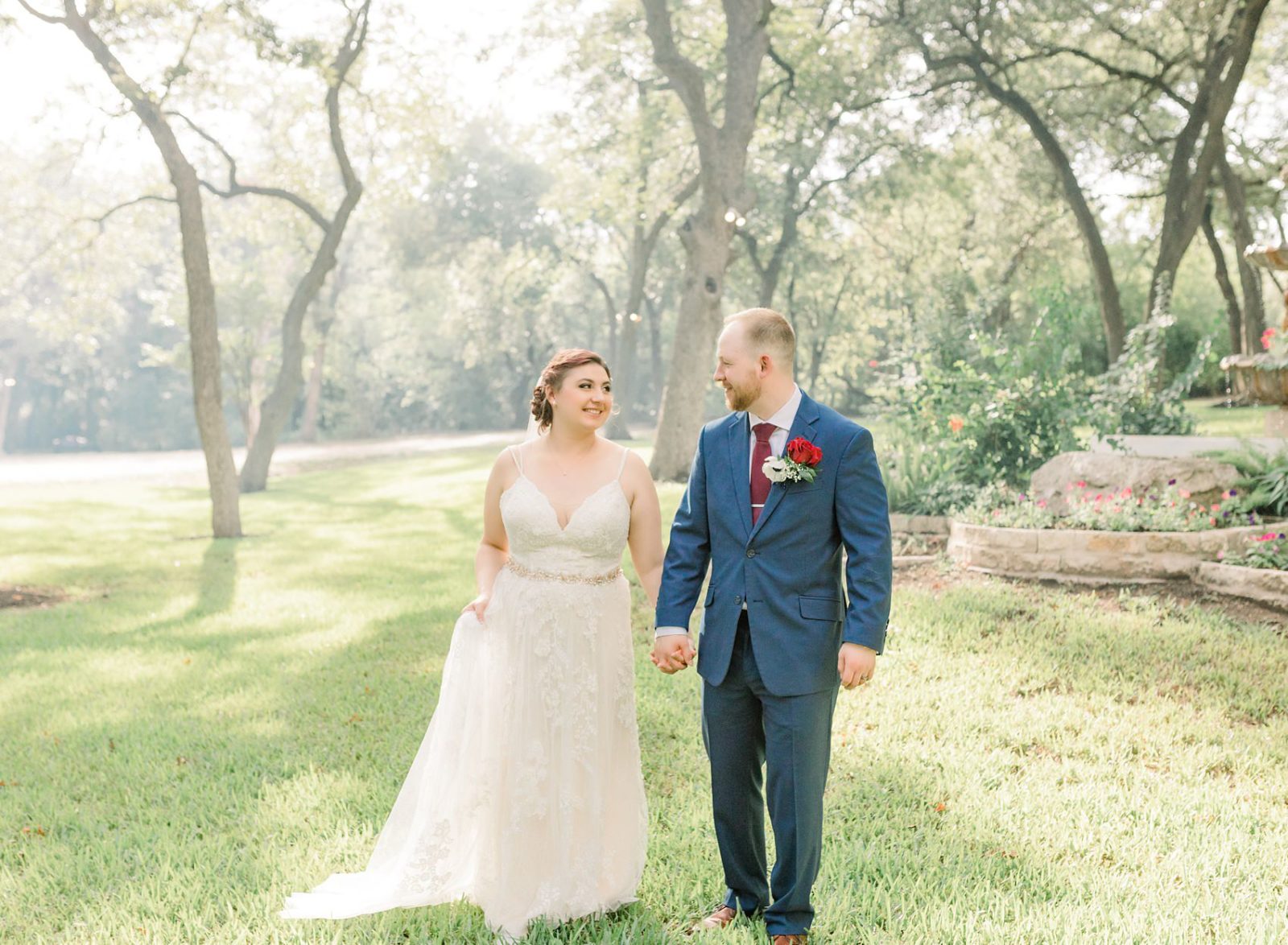 casa blanca on brushy creek light and airy wedding photography bride and groom portrait space