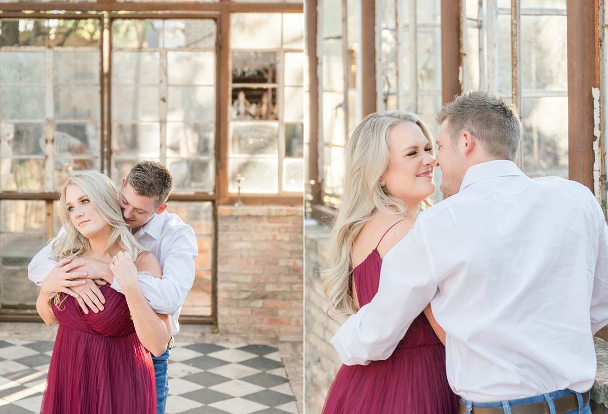 afternoon session, bright and airy engagement session at sekrit theater in austin tx