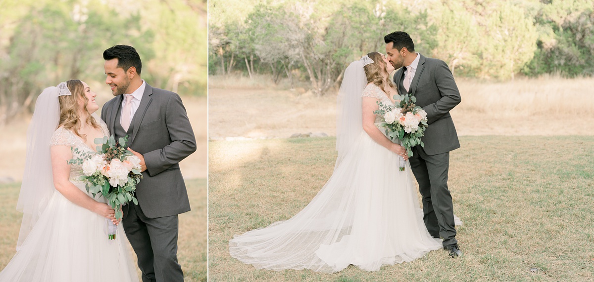 bride and groom golden hour portraits, the ivory oak hill country wedding venue, tara lyons photography