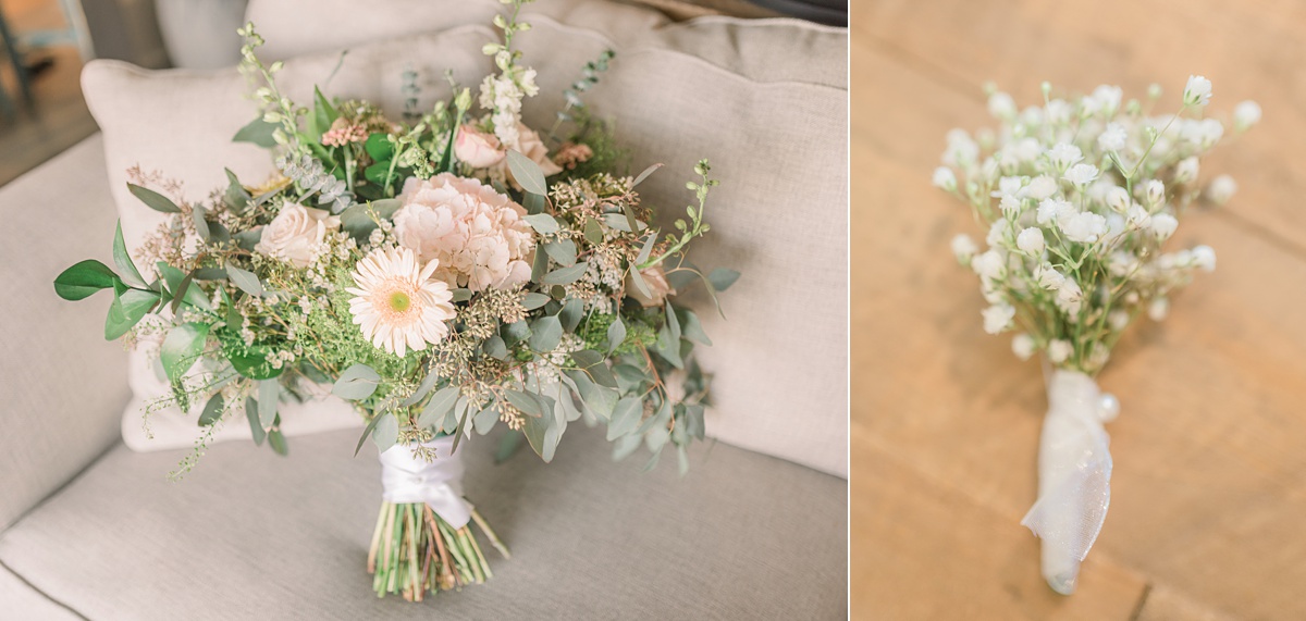 floral details and bridal bouquet - Blue Hills Ranch Fall wedding near Waco, TX