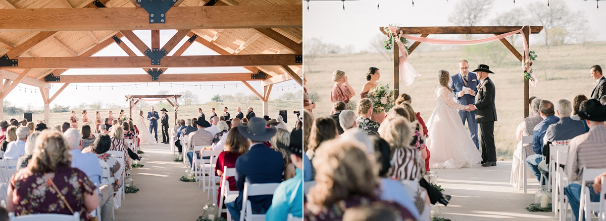 wedding ceremony site - Blue Hills Ranch Fall wedding near Waco, TX