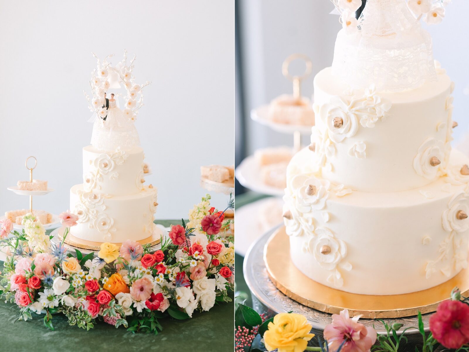 2tarts bakery, 2tarts wedding cake, simple floral wedding cake, perry's petals, 
