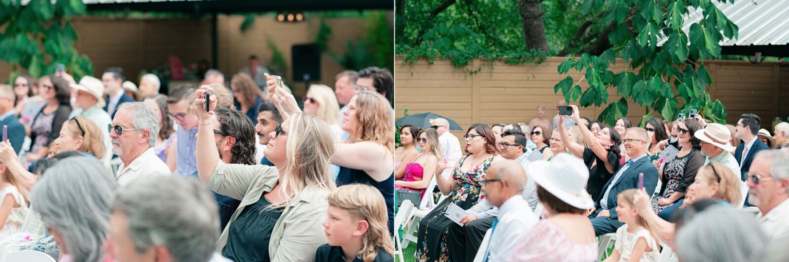 guests allowed to take cell phones out for photos at wedding ceremony